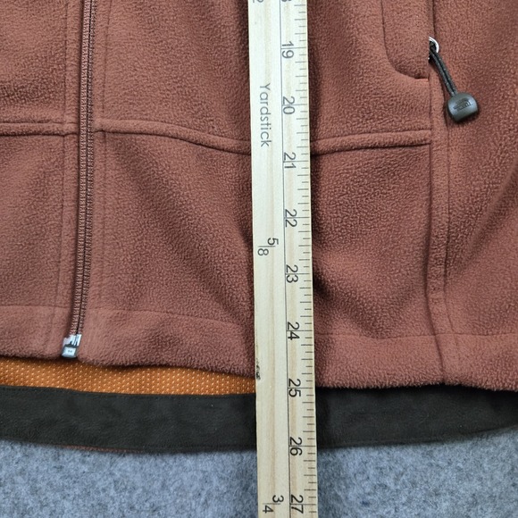 The North Face Windwall Jacket Mens Small Orange Fleece Full Zip Outdoor - Picture 15 of 16